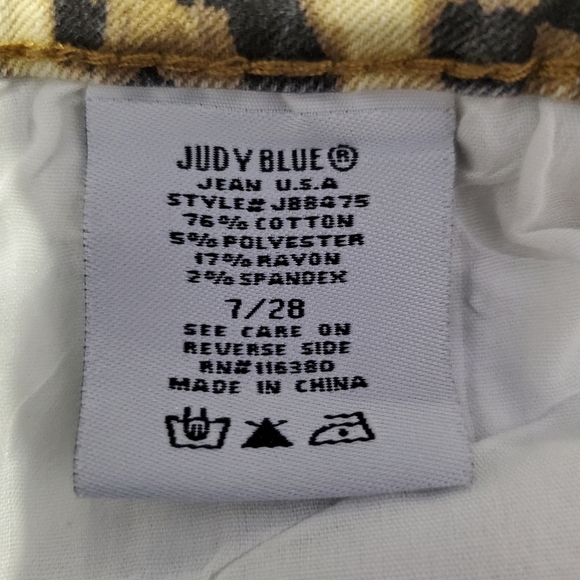 Judy Blue Women's Animal Print Leopard Skinny Fit Jeans 7/28 - Picture 7 of 7